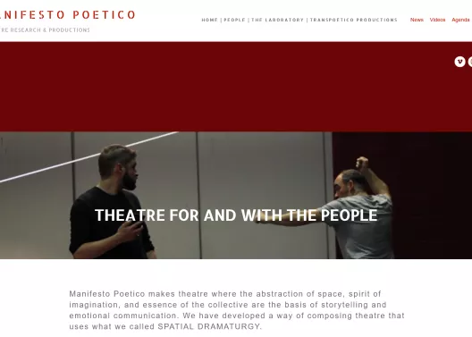 ScreenShot of Manifesto Poetico Website